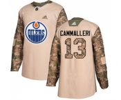 Youth Adidas Edmonton Oilers #13 Mike Cammalleri Authentic Camo Veterans Day Practice NHL Jersey
