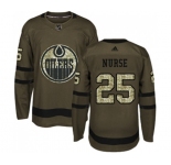 Youth Adidas Edmonton Oilers #25 Darnell Nurse Authentic Green Salute to Service NHL Jersey