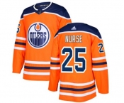 Youth Adidas Edmonton Oilers #25 Darnell Nurse Authentic Orange Home NHL Jersey