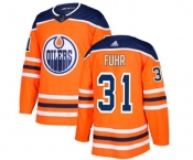 Youth Adidas Edmonton Oilers #31 Grant Fuhr Authentic Orange Home NHL Jersey