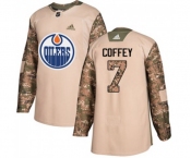 Youth Adidas Edmonton Oilers #7 Paul Coffey Authentic Camo Veterans Day Practice NHL Jersey