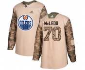Youth Adidas Edmonton Oilers #70 Ryan McLeod Authentic Camo Veterans Day Practice NHL Jersey
