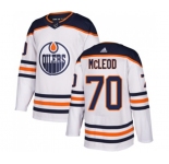 Youth Adidas Edmonton Oilers #70 Ryan McLeod Authentic White Away NHL Jersey