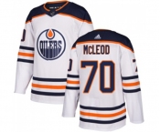 Youth Adidas Edmonton Oilers #70 Ryan McLeod Authentic White Away NHL Jersey