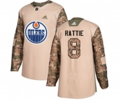 Youth Adidas Edmonton Oilers #8 Ty Rattie Authentic Camo Veterans Day Practice NHL Jersey