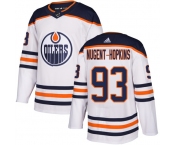 Youth Adidas Edmonton Oilers #93 Ryan Nugent-Hopkins Away White NHL Alternate Jersey