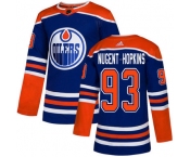Youth Adidas Edmonton Oilers #93 Ryan Nugent-Hopkins Royal Blue NHL Alternate Jersey
