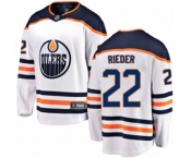 Youth Edmonton Oilers #22 Tobias Rieder Authentic White Away Fanatics Branded Breakaway NHL Jersey