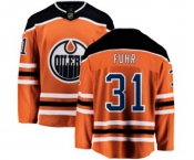 Youth Edmonton Oilers #31 Grant Fuhr Fanatics Branded Orange Home Breakaway NHL Jersey