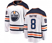 Youth Edmonton Oilers #8 Ty Rattie Fanatics Branded White Away Breakaway NHL Jersey