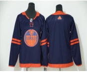 Youth Edmonton Oilers Blank Navy Blue 50th Anniversary Adidas Stitched NHL Jersey