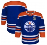 Youth Edmonton Oilers Blank Royal 2025 Stanley Cup Final Home Premier Jersey
