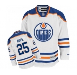 Youth Reebok Edmonton Oilers #25 Darnell Nurse Authentic White Away NHL Jersey
