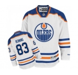 Youth Reebok Edmonton Oilers #83 Matt Benning Authentic White Away NHL Jersey