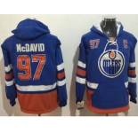 Edmonton Oilers #97 Connor McDavid Light Blue Name & Number Pullover NHL Hoodie