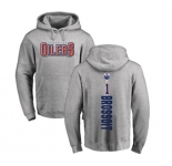 NHL Adidas Edmonton Oilers #1 Laurent Brossoit Ash Backer Pullover Hoodie
