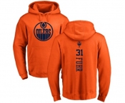 NHL Adidas Edmonton Oilers #31 Grant Fuhr Orange One Color Backer Pullover Hoodie