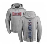 NHL Adidas Edmonton Oilers #93 Ryan Nugent-Hopkins Ash Backer Pullover Hoodie