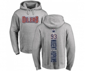 NHL Adidas Edmonton Oilers #93 Ryan Nugent-Hopkins Ash Backer Pullover Hoodie