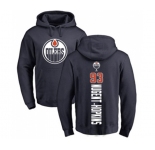 NHL Adidas Edmonton Oilers #93 Ryan Nugent-Hopkins Navy Blue Backer Pullover Hoodie
