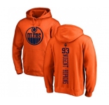 NHL Adidas Edmonton Oilers #93 Ryan Nugent-Hopkins Orange One Color Backer Pullover Hoodie