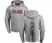 NHL Adidas Edmonton Oilers #98 Jesse Puljujarvi Ash Backer Pullover Hoodie