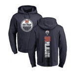 NHL Adidas Edmonton Oilers #98 Jesse Puljujarvi Navy Blue Backer Pullover Hoodie