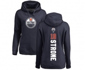 NHL Women Adidas Edmonton Oilers #18 Ryan Strome Navy Blue Backer Pullover Hoodie