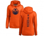 NHL Women Adidas Edmonton Oilers #2 Andrej Sekera Orange One Color Backer Pullover Hoodie