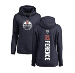 NHL Women Adidas Edmonton Oilers #21 Andrew Ference Navy Blue Backer Pullover Hoodie