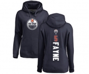 NHL Women Adidas Edmonton Oilers #5 Mark Fayne Navy Blue Backer Pullover Hoodie