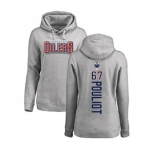 NHL Women Adidas Edmonton Oilers #67 Benoit Pouliot Ash Backer Pullover Hoodie