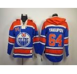 nhl jerseys edmonton oilers #64 yakupov blue [pullover hooded sweatshirt]
