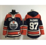 nhl jerseys edmonton oilers #97 mcdavid dk.blue[pullover hooded sweatshirt]