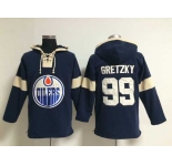 nhl jerseys edmonton oilers #99 gretzky blue[pullover hooded sweatshirt]