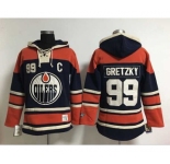 nhl jerseys edmonton oilers #99 gretzky dk.blue[pullover hooded sweatshirt][patch C]