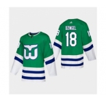 Men's Hartford Whalers #18 Ryan Dzingel 2019-20 Heritage Authentic Player Hockey Jersey Green