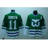 nhl hartford whalers #11 dineen ccm green