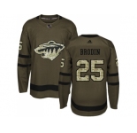 Adidas Minnesota Wild #25 Jonas Brodin Green Salute to Service Stitched NHL Jersey