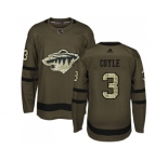 Adidas Minnesota Wild #3 Charlie Coyle Green Salute to Service Stitched NHL Jersey