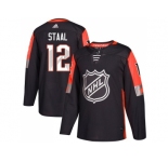 Men Adidas Minnesota Wild #12 Eric Staal Black 2018 All-Star Central Division Authentic Stitched NHL Jersey