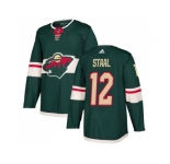 Men Adidas Minnesota Wild #12 Eric Staal Green Home Authentic Stitched NHL Jersey