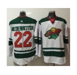 Men Adidas Minnesota Wild #22 Nino Niederreiter White Road Authentic Stitched NHL Jersey