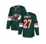 Men Adidas Minnesota Wild #27 Kyle Quincey Green Home Authentic Stitched NHL Jersey