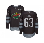 Men Adidas Minnesota Wild #63 Tyler Ennis Black 1917-2017 100th Anniversary Stitched NHL Jersey
