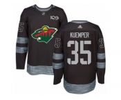 Men's Adidas Minnesota Wild #35 Darcy Kuemper Authentic Black 1917-2017 100th Anniversary NHL Jersey