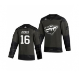 Men's Minnesota Wild #16 Jason Zucker 2019 Veterans Day Authentic Practice Hockey Jersey Camo