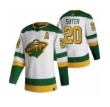 Men's Minnesota Wild #20 Ryan Suter White 2020-21 Reverse Retro Alternate Hockey Jersey
