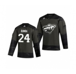 Men's Minnesota Wild #24 Matt Dumba 2019 Veterans Day Authentic Practice Hockey Jersey Camo