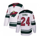 Men's Minnesota Wild #24 Matt Dumba White Road Stitched Hockey Jersey